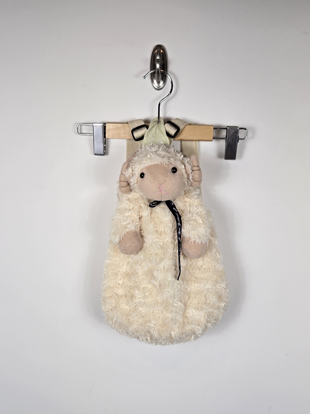 Vintage Kiwi & Friends New Zealand Sheep Lamb Plush Backpack 14” Cottagecore